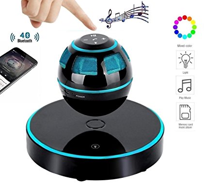 DENT Levitating Speaker, Floating Speaker with Bluetooth 4.0, 360 Degree Rotation, Touch Control Button and Colorful Led Flashing Show Magnetic [NEWEST MODEL]