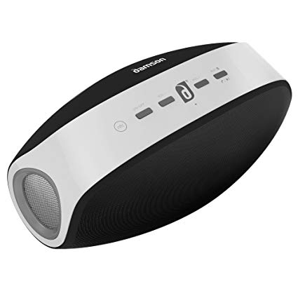 Damson Vulcan Portable Wireless Bluetooth Speaker with Solid Bass in White and Black
