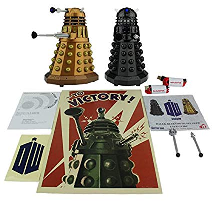 Doctor Who Assault Dalek + Dalek Sec Bluetooth Speaker Combo Pack with MIC, LEDs and Sound Effects
