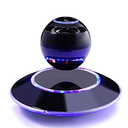 MEGO Levitating Bluetooth Speaker Magnetic Rotate Anti Gravity Float Stereo Wireless with Bluetooth 4.0, 360 Degree Rotation, Built-in Microphone, One Touch Control for Bluetooth Connected Devices