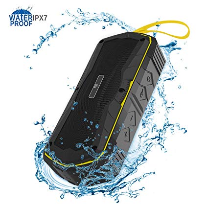 Ula Outdoor Bluetooth Speakers, IPX7 Wireless Speakers Waterproof, Built-in 4000mAh Battery Power Bank, Bluetooth 4.1 Shower Speakers for Sports, Beach, Travel, Shower, Home(33 Feet Range)