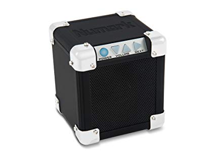 Numark Rock Block | Palm-Sized Wireless Portable Speaker System with Bluetooth Connectivity & Aux Input