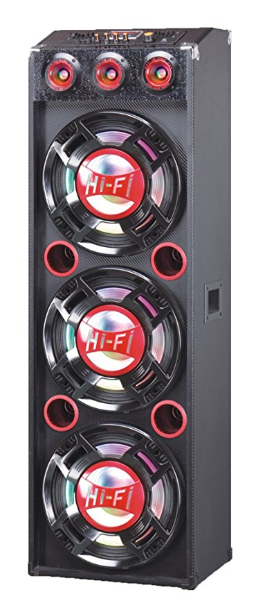 QFX SBX-412300BT Speaker with Built-In Amplifier Bluetooth - Red