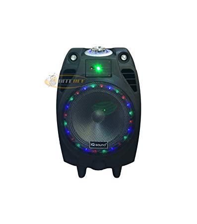 IQ Sound IQ-3510DJBT Rechargeable Speaker Bluetooth/FM/USB/SD/Lights/Mic/Remote