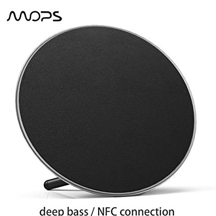 MOPS Wireless Bluetooth Speakers V4.0 Surround Sound 3D Stereo Round Speakers, Deep Bass NFC Hands-free Calling Lound Speaker Touch Sliding Volume for iPhone iPad PC Smart Phones