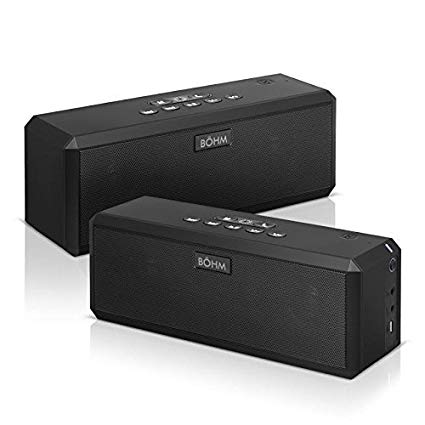 BOHM MATE Rechargeable Bluetooth Speaker w/DuoLink Pairing Technology for Immersive Wireless Surround Sound - [Pack Of Two]