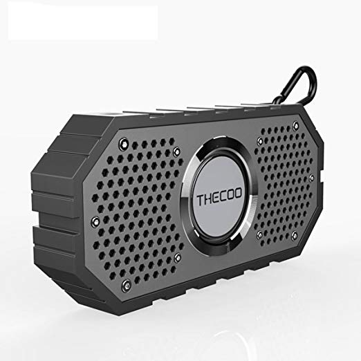 THECOO Hi-Fi Stereo Bluetooth Speaker,V4.0 Portable Wireless Speaker,Dustproof & Shockproof,Dual Driver with Enhanced Bass, Built-in Mic for Handsfree Call, Compatible with All Mobile Phone