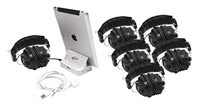 Califone 1206i-06, 6 Position iPad Jackbox & Listening Center, works with (iOS and Android based) smartphones and tablets