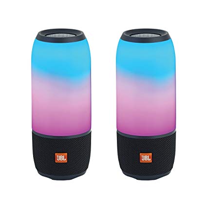 JBL Pulse 3 Portable Bluetooth Speakers - Pair (Black)