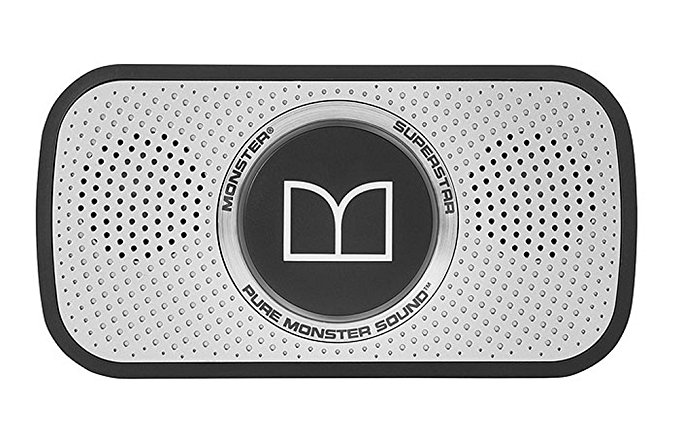 Monster Power Superstar High Definition Bluetooth Speaker (Black/Grey)-Ultra compact, Water-resistant