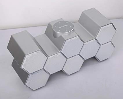 Honeycomb Wireless Bluetooth Portable Speaker Silver