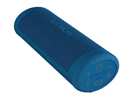 LEMON - California Roll 24/7 Solar Powered Waterproof Portable Wireless Speaker - Blue