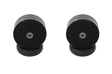 Playground, PlayStereo Wireless Speakers, Portable Bluetooth Speaker, Dual Pairing, Two in a Box with Total Output 2 X 3W, Stereo Sound, Strong Bass, IPX5 Water Resistance, TF Card Slot (Black)