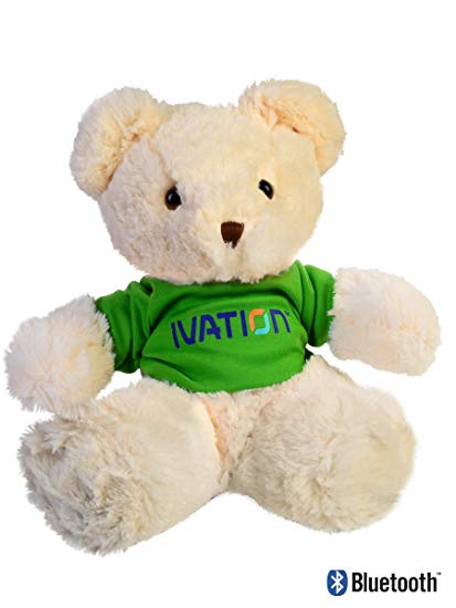 Ivation Wireless Bluetooth Cozy Teddy Bear Speaker for Android, iPhone, iPod and other Mp3 Players - Green Shirt