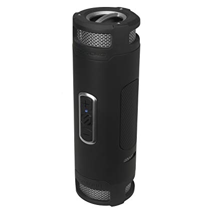 SCOSCHE BoomBottle+ Rugged Waterproof Portable Wireless Bluetooth 4.0 Speaker - Dual 360-Degree 12 Watt 50mm Speakers with Subwoofer and Indoor/Outdoor EQ Functions - Black/Space Gray (BTBPBKSGY)