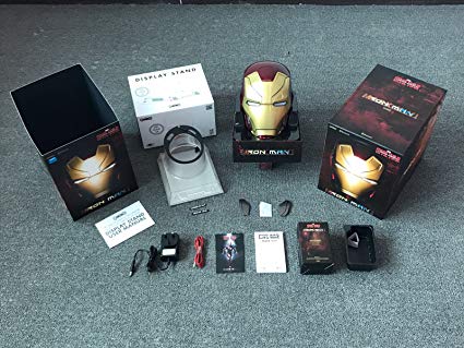 Marvels Captain America Civil War Ironman MK46 Head 1:1 Bluetooth Speaker LED CAMINO