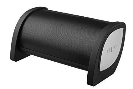 NYNE Bass Portable Bluetooth Speaker with Built-in Active Subwoofer, USB Charging and Hands free Microphone (Black/Silver)