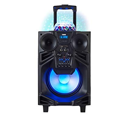 NAXA Electronics NDS-1001 Portable DJ Speaker with Lights