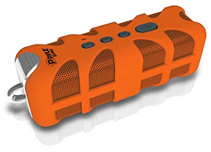 Pyle PWPBT60OR Sound Box Splash Bluetooth Rugged and Splash-Proof Marine Grade Portable Wireless Speaker (Orange)