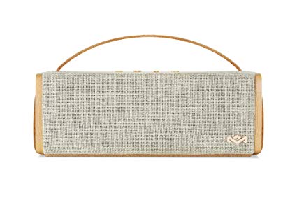 House of Marley, Riddim Bluetooth Portable Wireless Audio System - 10 Hour Playtime, Integrated Mic for Use as Speaker Phone, Pair Two Units for Stereo Sound, Sustainably Crafted, EM-JA012-NL Natural