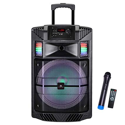 Audster AUD-B800K Professional Portable Rechargeable Wireless 1200W Speaker Black for iphone 7 iphone 6S iphone 6 iphone 5 5S 5C 4S 4 Galaxy 7.0 Galaxy A9 Pro Galaxy S7 edge On5