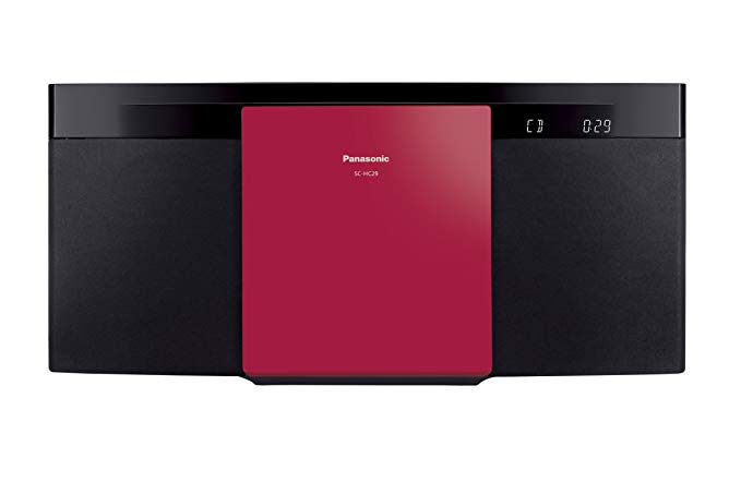 Panasonic SC-HC29-R Red 20W High-Quality Silm Stylish Micro Hi-Fi System with Wireless Audio Streaming via Bluetooth and NFC (Japanese Import)