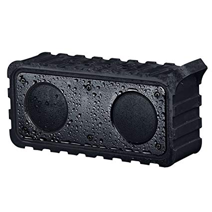 Urban Beatz TUNDRA 10W Rugged Water Resistant Wireless Bluetooth Speaker. Shock Resistant and Weatherproof Outdoor Wireless Speaker. Built-in Power Bank, Microphone, Playback & Volume controls, and 7 Hour Battery. Black/Gunmetal - UB-SPB93-103A