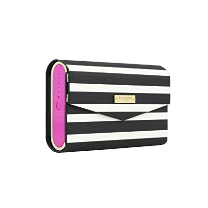 kate spade new york Portable Wireless Bluetooth Speaker includes Rose Gold Saffiano Cover with Black & Rose Gold Trim