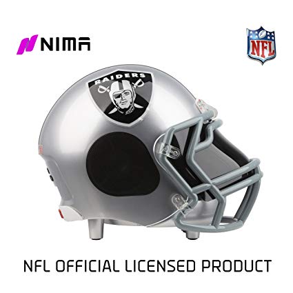 NIMA Portable Bluetooth Speaker, [Officially Licensed] NFL Football Helmet Stereo Wireless DUAL Speaker with Built-in Microphone, Speakerphone, Hands-free Calling, LOUD HD Sound and Bass