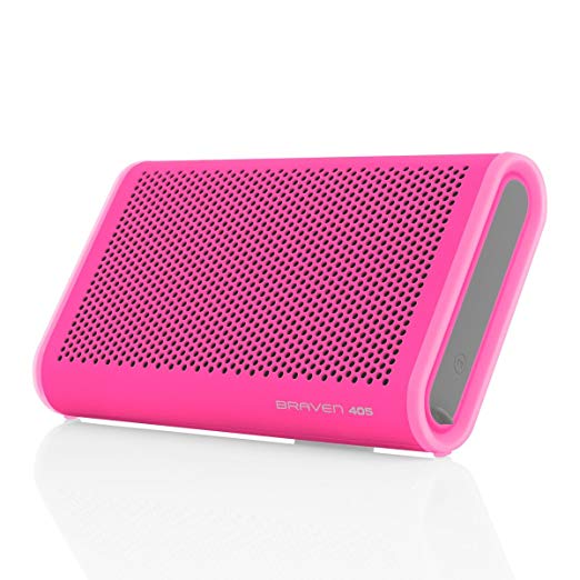 Braven 405 Wireless Portable Bluetooth Speaker [Waterproof][Outdoor][Rugged][24 Hour Playtime][2100 mAh] - Raspberry